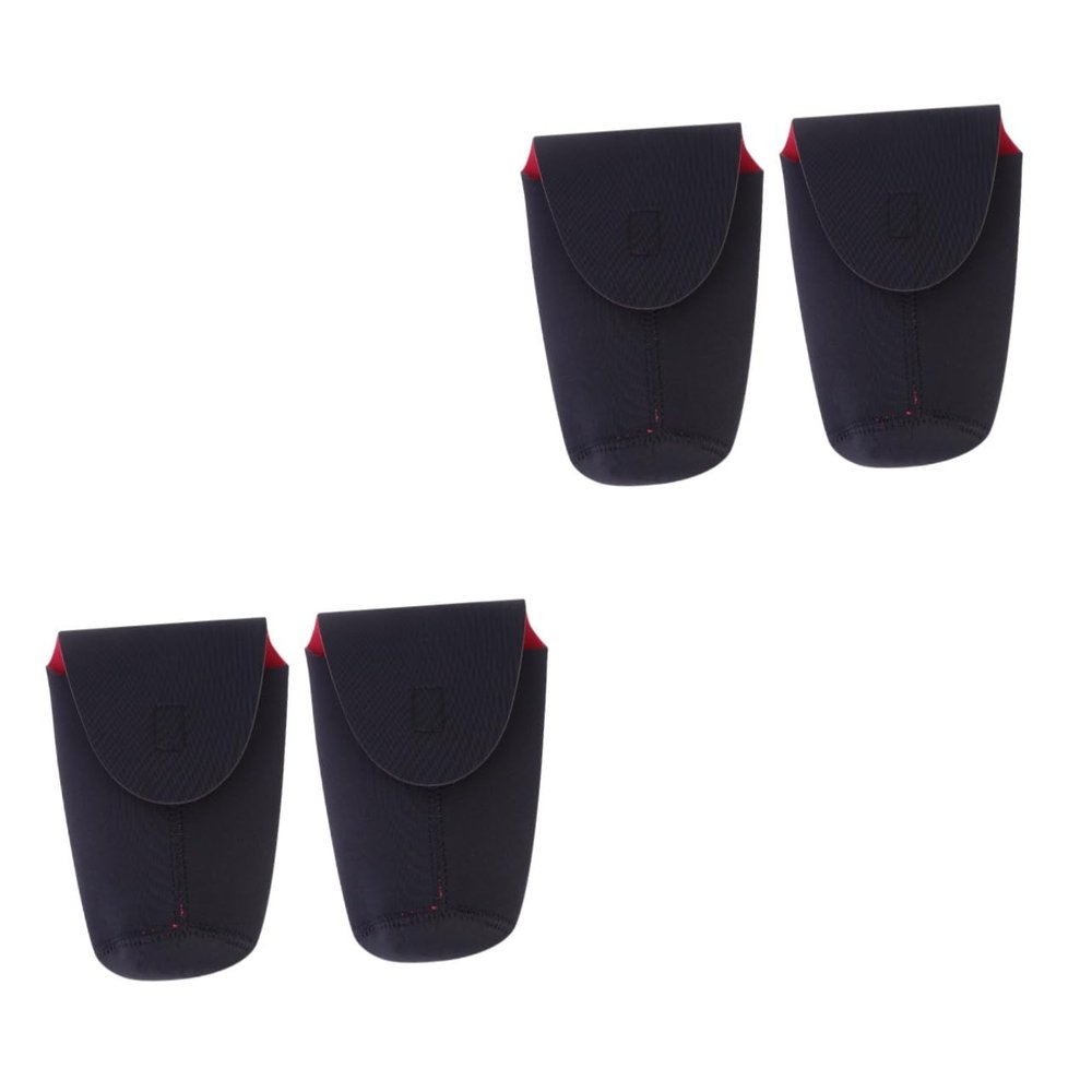Yardenfun 4pcs Thickened Diving-resistant Camera Lens Bag Crash Compact Lens Sleeve for Black s for Photography Enthusiasts