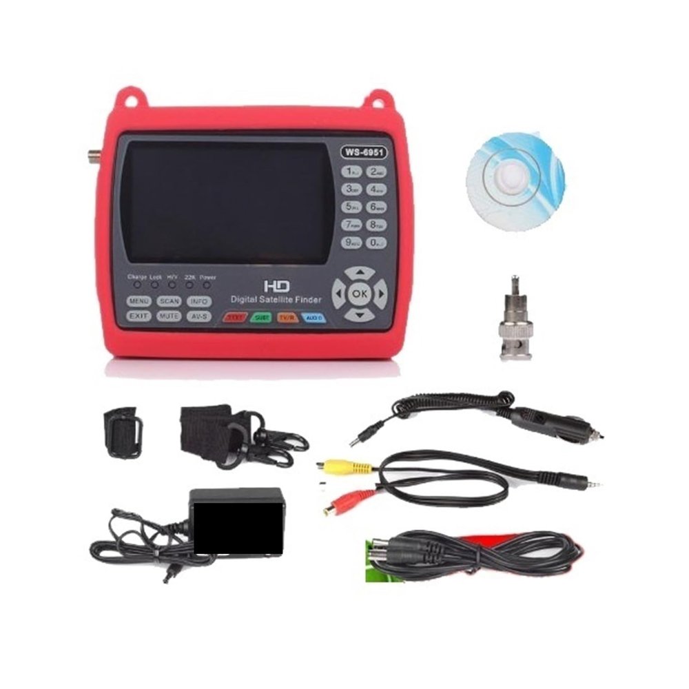 KYKYK Satellite Finder Satellite Signal Meter WS-6951 Hanadheld Sat Finder Dvb-s2 4.3 Inch TFT Satellite Finder DVB-S2 Satellite Meter