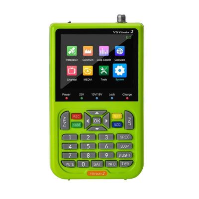 KYKYK Satellite Finder Satellite Signal Meter 1080p HD V8 Finder 2 Meter DVB-S/S2 Digital Display Satellite Finder Type-C Rechargeable Signal Satellite TV Receiver(Star Finder)