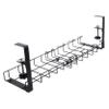 FOYTOKI Under Desk Cord Organizer Wire Management Tray Hooks for Cables and Adapters Cable Storage Rack for Office Desk Easy to Install Screws view 1