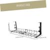 FOYTOKI Under Desk Cord Organizer Wire Management Tray Hooks for Cables and Adapters Cable Storage Rack for Office Desk Easy to Install Screws view 2