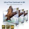 8K HDMI 2.1 Splitter 1 in 2 Out, 1x2 HDMI Splitter Support 8K@60hz, 4K@120hz, EDID, 48Gbps, 3D, HDR 10+, HDCP2.3, Dolby Vision, 3.5mm Audio Output, Mirror Dual Monitors for PS5 SkyQ Xbox NVIDIA AMD NS view 2