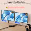 8K HDMI 2.1 Splitter 1 in 2 Out, 1x2 HDMI Splitter Support 8K@60hz, 4K@120hz, EDID, 48Gbps, 3D, HDR 10+, HDCP2.3, Dolby Vision, 3.5mm Audio Output, Mirror Dual Monitors for PS5 SkyQ Xbox NVIDIA AMD NS view 4