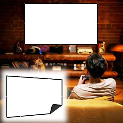 Hoiweqr Projector Screen, 4K HD 4:3/16:9 Ratio, 200 - Inch White Soft Projection Screen for Indoor and Outdoor Use, Foldable Anti-Crease Portable Outdoor Projection Movies Screen(16:9,72 inch Screen)