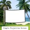 Hoiweqr Projector Screen, 4K HD 4:3/16:9 Ratio, 200 - Inch White Soft Projection Screen for Indoor and Outdoor Use, Foldable Anti-Crease Portable Outdoor Projection Movies Screen(16:9,72 inch Screen) view 3