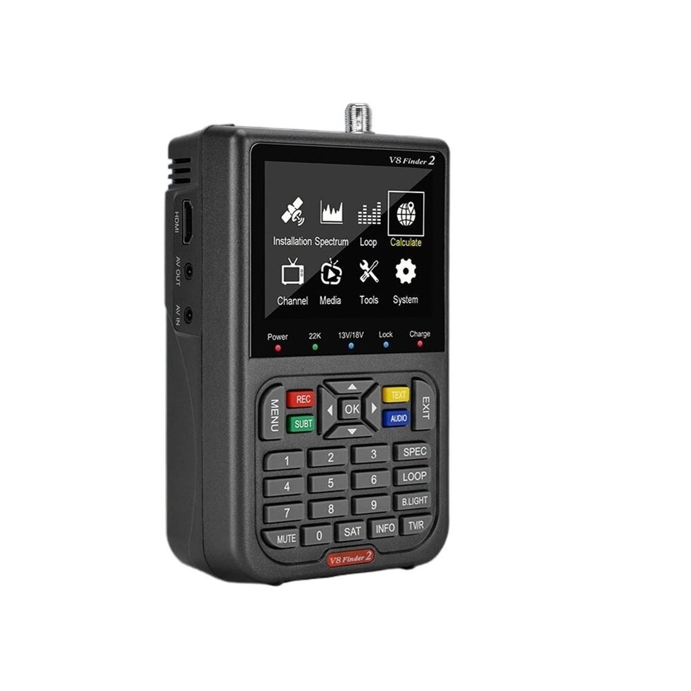 KYKYK Satellite Finder Satellite Signal Meter DVB-S2X/S2/S Satellite Signal Finder V8 Finder2 Meter 1080P HD 3.5" Screen Display H.264 Digital TV Receiver(V8 finder2 with Bag)