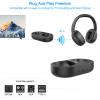eppfun Wireless Headphones for TV Watching, LED Display Transmitter Charging Base, Bluetooth 5.3/2.4G Dual Mode, No Lip-Sync Delay, Plug and Play, 100feet Long Range Gifts for Elderly. view 3