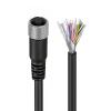 ZBLZGP M12 A-Code 8-Pin Female to Open End Shielded Cable, 24AWG PVC Jacket, IP67 Waterproof Industrial Actuator Wiring for IO-Link, CANopen and DeviceNet, 1m/3.28ft view 1