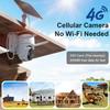 4G LTE Cellular Security Cameras Wireless Outdoor, No WiFi Security Camera, Solar Camera Outdoor Wireless, Human Detection, 360 PTZ, 2K HD Color Night Vision, 2-Way Talk, IP66 (Global Version) view 3