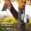 4G LTE Cellular Security Cameras Wireless Outdoor, No WiFi Security Camera, Solar Camera Outdoor Wireless, Human Detection, 360 PTZ, 2K HD Color Night Vision, 2-Way Talk, IP66 (Global Version) view 4