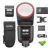Godox V1 V1Pro F Flash for Fuji Camera TTL Speedlight, 1/8000 HSS 500 Full Power Flashes, 1.3s Recycle Time, 2.4G Wireless with External Flash SU-1 for Fujifilm Cameras (Godox V1Pro-F USA Version) view 1