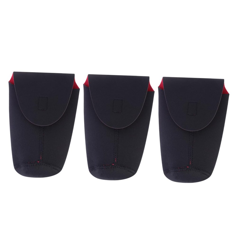 Hemobllo 3pcs Neoprene Lens Storage Bags Shockproof and Dslr Camera Lens Holders for Safe Transport and Protection