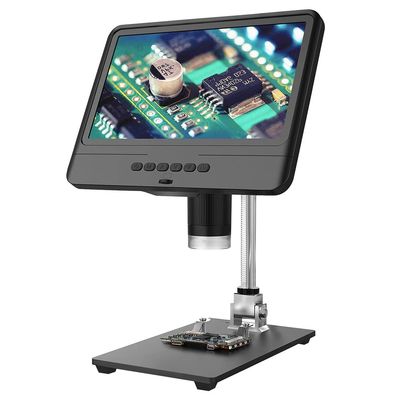 1200x Magnification Digital Microscope, 1080P Video Microscope and 12MP Resolution, 8.5 Inch Screen, LED Lights, for Coin PCB Circuit Repair Soldering