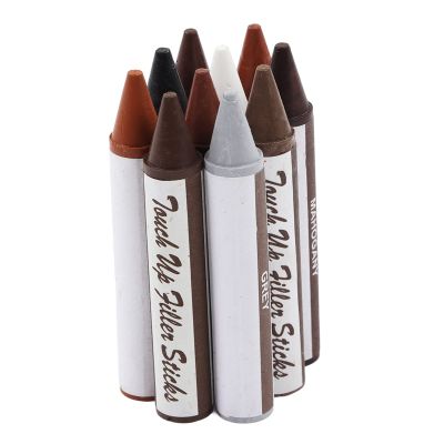 Furniture Repair Kit, 10Pcs Furniture Markers Wood Markers Floor Markers Crayons Repair Kit with Sharpener Crayon for Repair