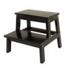 BSNANCA Ladder Stool Solid Wood, Non-Slip Chair Home Stool Mazar Stool Change Shoe Stool Multi-Function Adult Stool Step Stool/Wood Color/40 * 35Cm (Black 40 * 35Cm) view 1