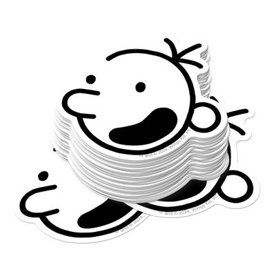 Diary of a Wimpy Kid Greg Headshot 50ct Vinyl Large Deluxe Sticker Pack Stacked  Stickers for Laptops, Water Bottles, Scrapbooking, Skateboards, Indoor/Outdoor  Officially Licensed