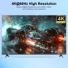 USB KVM Switch HDMI 4K@60Hz for 4 Computers Share 1 Monitor, KVM Switch 4 Port with 4 USB 2.0 Ports Share Keyboard Mouse, with EDID Adaptive,Support Button Switch, Plug and Play view 4