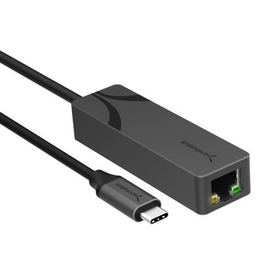 SABRENT USB-C to 5G Ethernet Adapter 5GbE Optimized, USB 3.1 Gen 1+ Required, Clear Compatibility, Aluminum Body, Plug-and-Play for Data-Capable USB-C Devices (NT-C5GA)