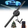 3D Hologram Christmas Tree, Holographic Fan Projector, 3D Visual Display Holographic Advertising Projection, 3D Effects with App and WiFi, Remote Control,2PCS view 1
