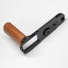 Wooden Wood Hand Grip + Aluminum Alloy Baseplate QR L Handle for XT50 Camera (Desert Ironwood + Black Base) view 1