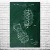 Camera Lens Poster Print, Camera Man Gift, Camera Blueprint, Photography Wall Art, Photographer Gift, Camera Store Art Green Chalkboard (5 inch x 7 inch) view 1