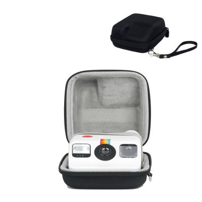 BOVUGAC Case for Polaroid Go Generation 2 Instant Camera, Hard Shell Camera Case with Hand Strap Full Protection,Premium PU,Scratch Resistant(Black)