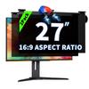 2 Pack Magnetic Hanging Computer Privacy Screen 27 Inch for 16:9 Widescreen Monitor, Removable Privacy Screen Anti Glare Blue Light Computer Screen Privacy Shield, Anti-Scratch 27 in Protector Film view 1