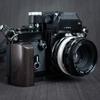Wooden Wood Hand Grip + Aluminum Alloy Baseplate QR L Handle for F2 F2A F2AS Camera (Ebony + Black Base) view 3