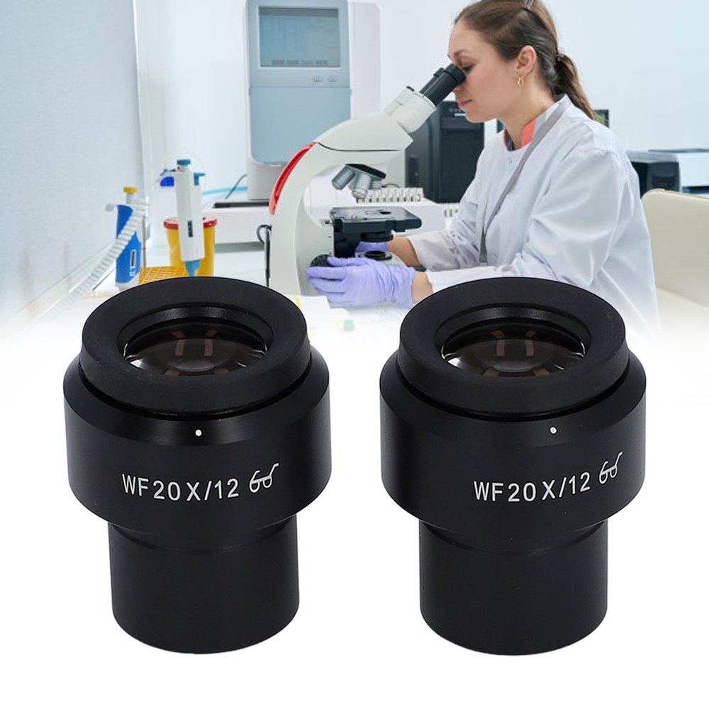 20X Wide Field of View, Diopter Adjustment, 30mm Interface Microscope Eyepiece,KP WF20X A,Hight Eye Point Large Field of View Wide Angle Eyepiece, Adjustable Diopter, for Clear