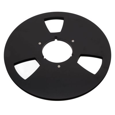1/4 10 Inch Empty Tape Reel Aluminum Alloy Reel, Recording Tape Reel for Nab, Classic 3 Windproof Hole Open Reel for Universal Tape Recorder Repair (Black)