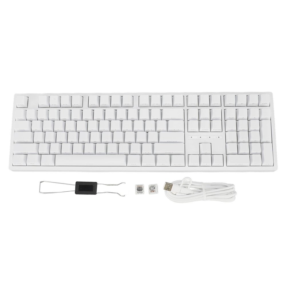 108 Key Mechanical Keyboard, Full Key Hot Swappable 3 Modes Keyboard Type C Wired Mechanical Keyboard RGB Multiple Lighting Modes