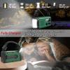 Emergency Hand Crank Radio, NOAA Weather Radio, 20000mAh Rechargeable Solar AM/FM Radio, Portable USB-C Fast Charger, Flashlight, Reading Lamp SOS Alarm for Hurricane Storm Camping Hiking (Green) view 4