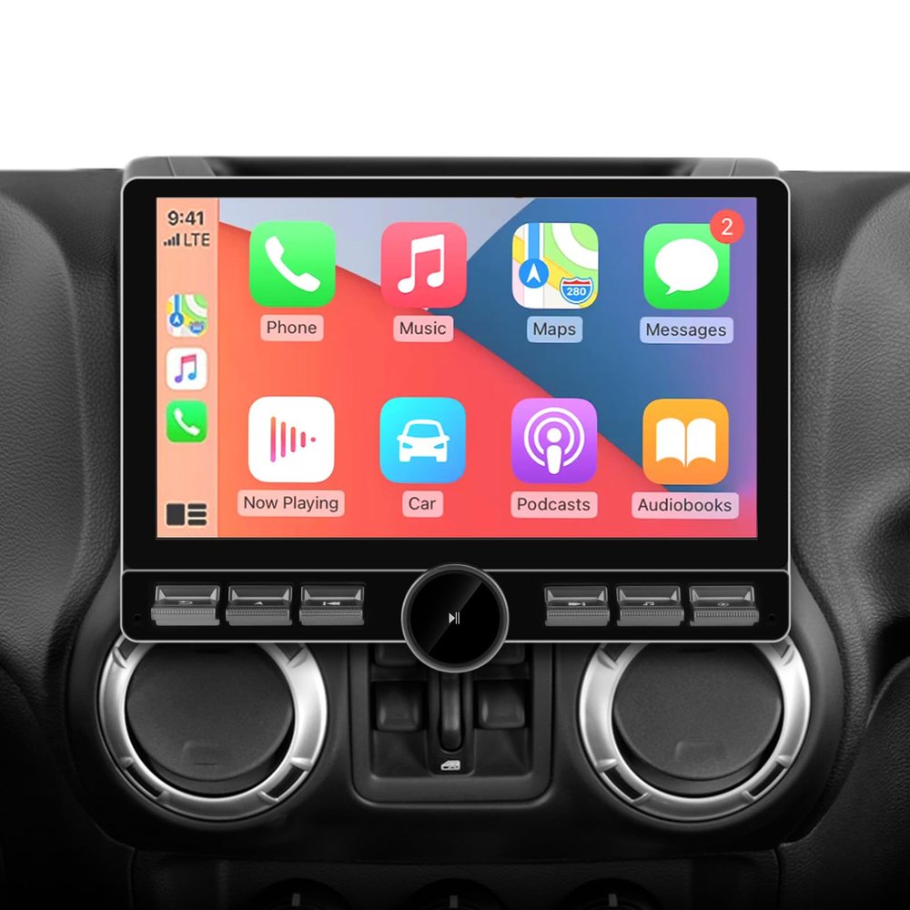 10.6 inch Car Radio Stereo Upgrade 4+64GB for Jeep Wrangler JK 2007-2018 Dodge Ram 1500 2500 2009 2010 2011 2012 with CarPlay Android Auto
