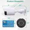 WALI Dummy Fake Simulated Surveillance Security CCTV Dome Camera Indoor Outdoor with One LED Light, Warning Security Alert Sticker Decal (TC-W8), 8 Packs, White view 2