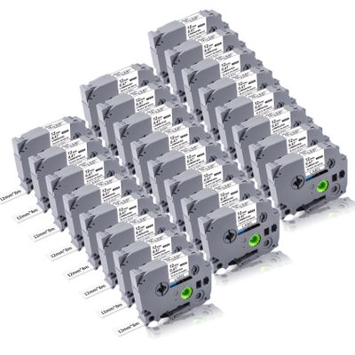 24PK Tze-231 12mm 0.47 Laminated White TZe Replacement for Brother TZ-231 TZe231 P Touch Label Tape, TZ Tape 12mm for P Touch Label Maker PTH110 PTD220 PTD400 PTD410 PTD600 PT1180