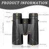 12x42 Binoculars,Super Bright Binoculars with Large View Low Light Night Vision, Waterproof Compact Hunting Binoculars for Bird Watching, Hunting, Hiking, Concerts Black view 2