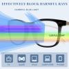 DEHOTRE 2 Pack Blue Light Blocking Glasses Men for Computer Gaming TV Acetate Frame Metal Core Wire Spring Hinge Black & Grey view 2