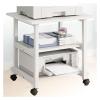 AV Media Stand,Metal Media Cart, 3 Tier CD Player Stand,Open Storage Audio Rack for Living Room, Office, Theater, Recording Studio(Warm White) view 1