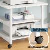 AV Media Stand,Metal Media Cart, 3 Tier CD Player Stand,Open Storage Audio Rack for Living Room, Office,Conference Rooms, Recording Studio(Brushed Black) view 3