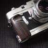 Wood Hand Grip + Aluminum Alloy Baseplate QR L Handle for M1 M2 M3 M4 M4-2 M4-P M6 M6TTL M7 MP MA MD MD2 Camera (Ebony (Silver Base)) view 1