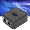2 Port Gigabit Network Switch, Splitter Selector Switch for Cat 6, 1000Mbps 2 in 1 Out PoE Extender RJ45 Switch, with No Need Power Supply Switch Freely Between Intranet and view 3