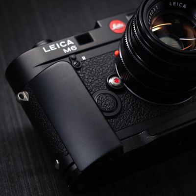 Wood Hand Grip + Aluminum Alloy Baseplate QR L Handle for M1 M2 M3 M4 M4-2 M4-P M6 M6TTL M7 MP MA MD MD2 Camera (Black Aluminum (Black Base))