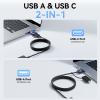 Aceele USB C/A Hub for Laptop, Ultra Slim USB Splitter 4 Port USB 3.0 Data Hub, Bundle of USB Hub 3.0 Splitter with 4 USB-A Ports view 3