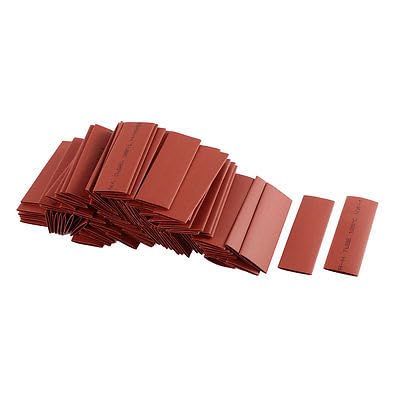 100pcs 12mm Dia 60mm Long Polyolefin 2:1 Heat Shrink Tubing Wire Wrap Sleeve Red