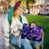 RWUTYTIUL Laptop Shoulder Bag Sleeve Case for Women Men 17 Inch, Large Capacity Waterproof PU Leather Computer Handbag Suitable for 15.6" 16" 17 Inch iPad/Netbook/Tablet/Reader, Purple Cool Dragon view 2