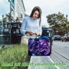 RWUTYTIUL Laptop Shoulder Bag Sleeve Case for Women Men 17 Inch, Large Capacity Waterproof PU Leather Computer Handbag Suitable for 15.6" 16" 17 Inch iPad/Netbook/Tablet/Reader, Purple Cool Dragon view 3