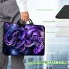 RWUTYTIUL Laptop Shoulder Bag Sleeve Case for Women Men 17 Inch, Large Capacity Waterproof PU Leather Computer Handbag Suitable for 15.6" 16" 17 Inch iPad/Netbook/Tablet/Reader, Purple Cool Dragon view 4