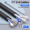 66in (4X L16.5in) Large Wire Hiders for TV on Wall for 3-4 Cords - ZhiYo PVC Cable Cover Kit with Pre-Applied Adhesive Tape, Ideal for Wall Mounted TVs Home Office, W1.2in x H0.7in Black view 2