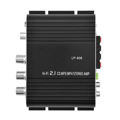 15W x 2 RMS Power Output Stereo Power Amplifier, Great for Vehicle, Home Use, All Aluminium Alloy Shell, Low Distortion, Easy to Wire, Smart Lightweight Design (Black)