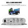 15W x 2 RMS Power Output Stereo Power Amplifier, Great for Vehicle, Home Use, All Aluminium Alloy Shell, Low Distortion, Easy to Wire, Smart Lightweight Design (Black) view 2